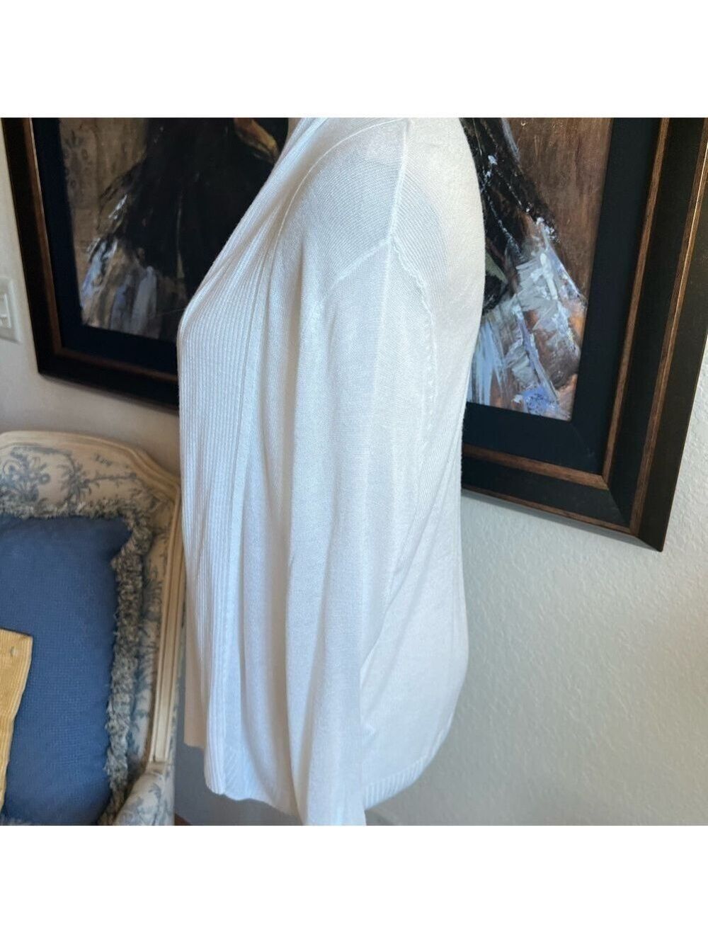 Fenn Wright Manson Cream Lightweight Cardigan Sz M - Picture 2 of 6